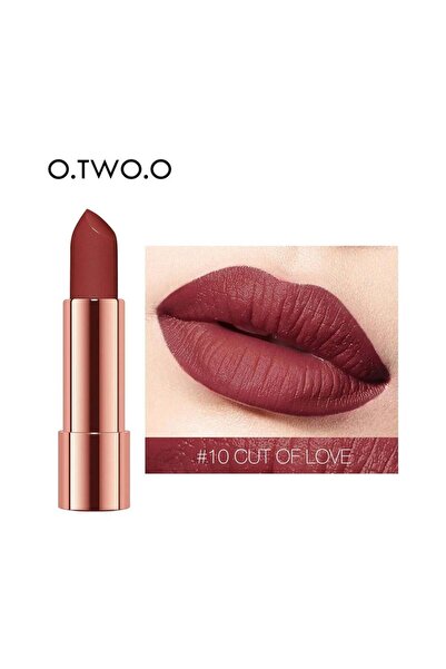 o.two.o O2O Soft Touch Matte Lipstick - Shade 10 Burgundy - 4g Buy 1 + 1 Free