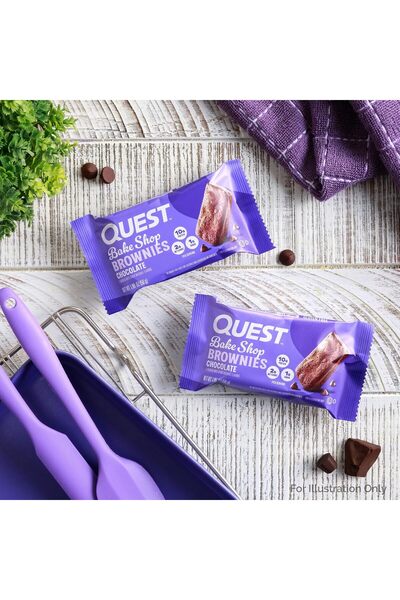 Quest Bake Shop, Chocolate Brownies, 10g Protein, 2g Net Carbs, 1g Sugar, 10 Count