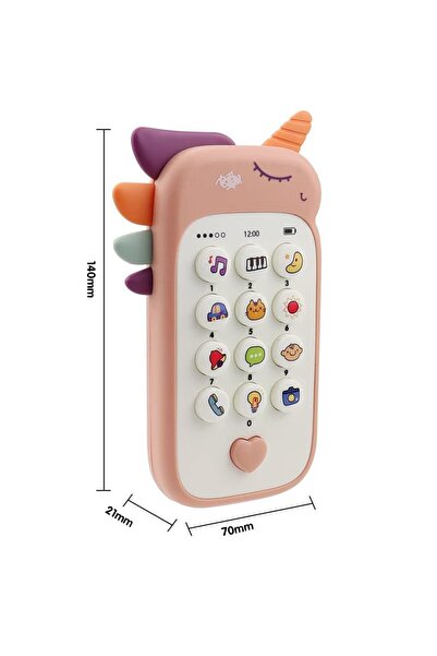 Flippy Interactive Toy Smart Phone Unicorn Model - Educational, Musical & Voice, 4-6 yrs, Pink