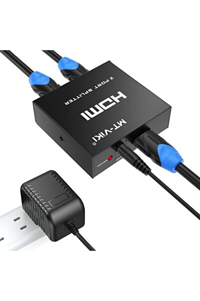MTEC MT-VIKI 4K HDMI Splitter 1 in 2 Out (1x2) Powered, 4K@30Hz Mirror/Duplicate