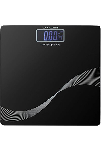 Lawazim Glass Body Scale - Polychromatic Pattern (Digital, up to 180 kg, 0.1 kg accuracy)
