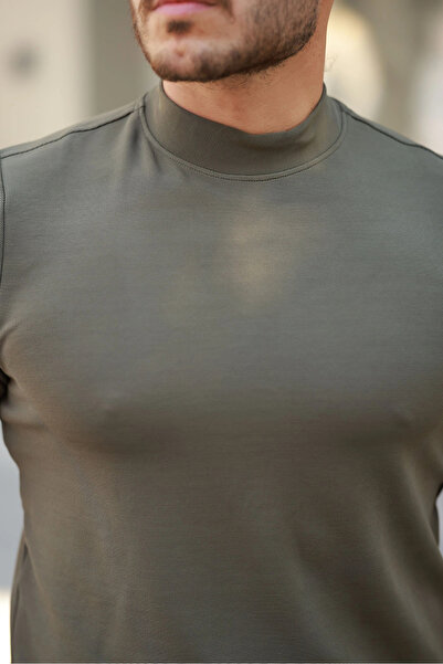 GENCULUS Men's Half Turtleneck Short Sleeve Tshirt