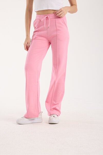 Zula Moda Ανυψωμένο Modal Sweatpants - Φούτερ με φαρδύ πόδι