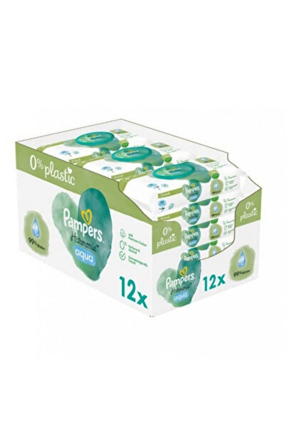 Pampers Servețele Umede Harmonie Aqua 12 Pachete x 48 = 576 buc , Protejează ...