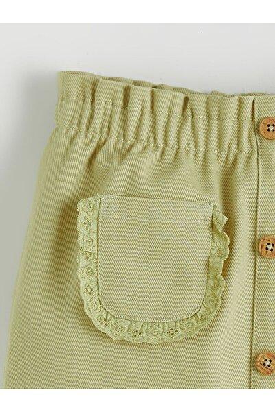 LC Waikiki LCW Kids Girl's Skirt with Elastic Waist and Scallop Detail