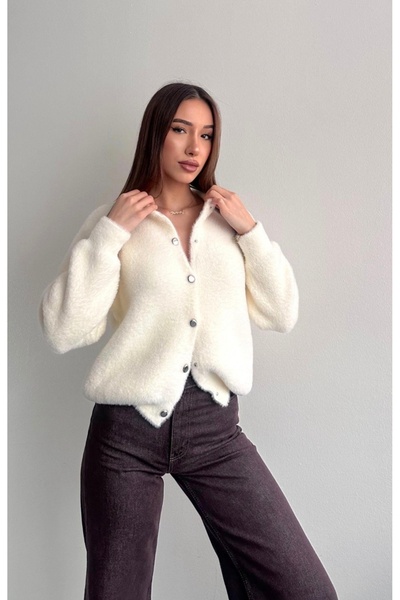 fujya Snap Fastener Beard Knitwear Cardigan