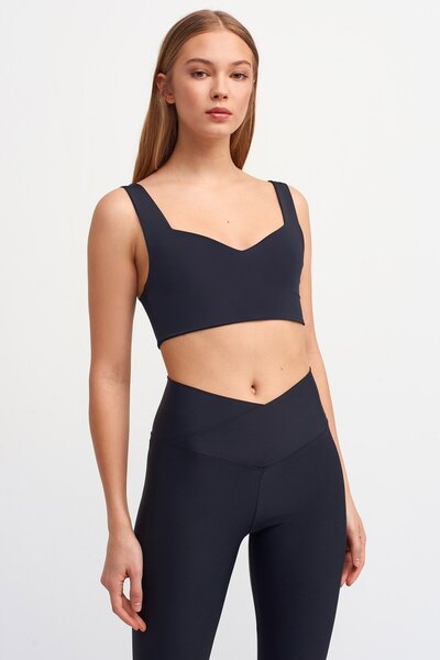 Moda1001 Bustieră de bază pentru femei cu bretele - Negru-Negru - L