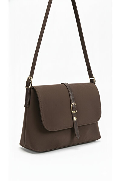 Luvenis Brown Nubuck Stylish Women's Shoulder Bag with Adjustable Strap