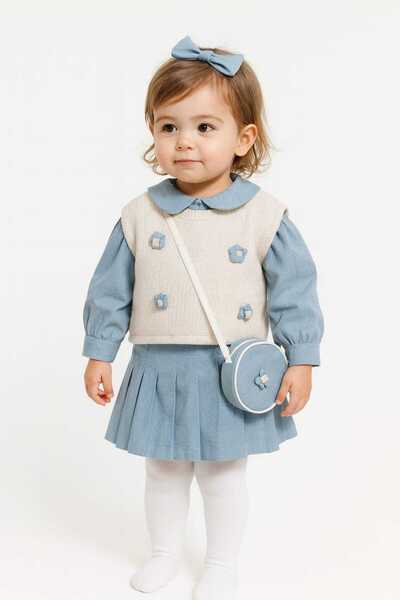 KATIA Baby Girl Floral Stylish Set 9-24 Months |   Soft Fabric – Spring Dress Combination