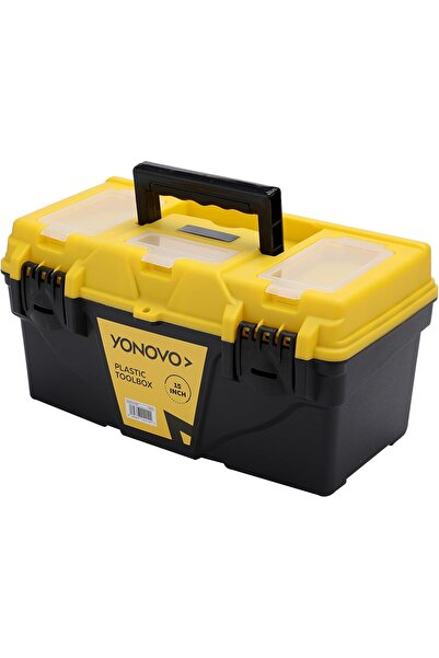 YONOVO صندوق أدوات بلاستيكي مقاس 15 بوصة