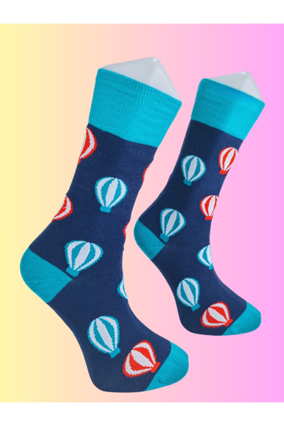 Shuttle Park Special Series Happy Colorful Balloon Patterned Socks Fun Comfortable Stylish Design Style Socks