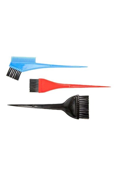 colier مجموعة فرشاة احترافية مكونة من 3 قطع بلمسة نهائية ناعمة - أحمر/أزرق/أسود