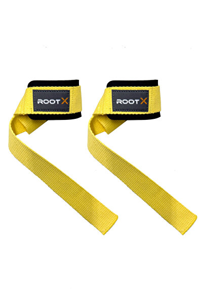 ROOTX أشرطة رفع مبطنة باللون الأصفر، عبوة من قطعتين