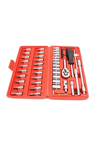 Generic مجموعة مقابس مترية ومجموعة مفاتيح ربط سقاطة وأداة إصلاح السيارة وأدوات يدوية