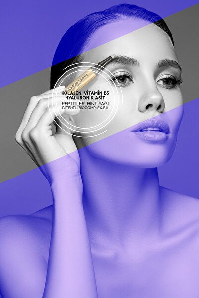 Bioxcin Eyebrow Eyelash Serum - Collagen Hyaluronic Acid Castor Oil Keratin Peptides 6 Pcs