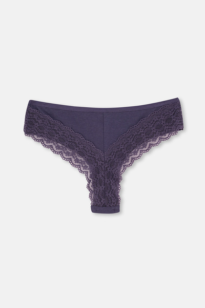 Dagi Ecru-Blue Women's 3-Piece Brazilian Panties