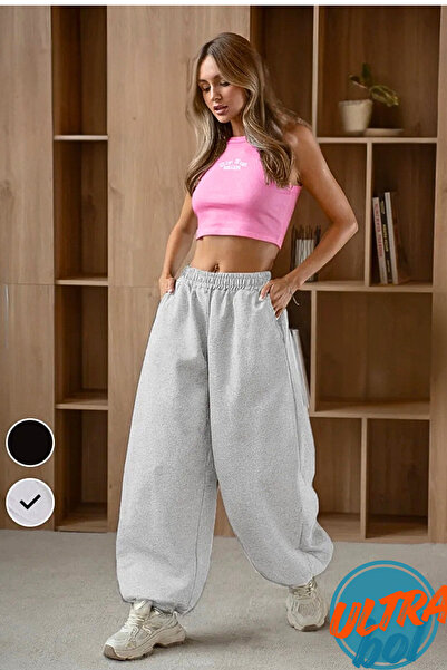 BSBSPOR Kışlık Ultra Bol Kesim Büyük Beden Eşofman Altı Günlük İçi Şardonlu S...