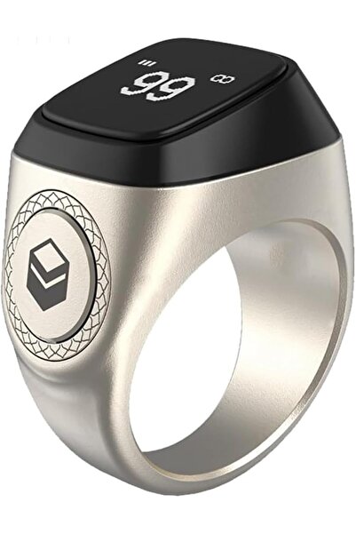 Generic Metal Alloy M02/M02 Pro Smart Zikr Ring (18mm, Silver)