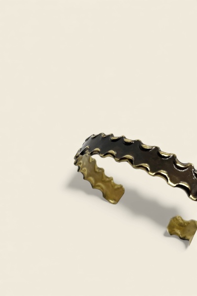 Sevil Gülgün Atelier Handmade Pure Brass / Burnishing Technique / Oxidized Ha...