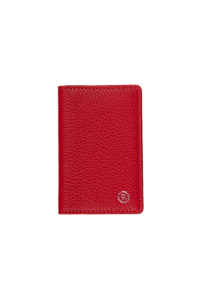 Reg Design Genuine Leather Red Cover Card Holder/Portfolio