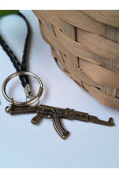 Esey Dizayn Keleş Silah Anahtarlık Deri Aksesuarlı