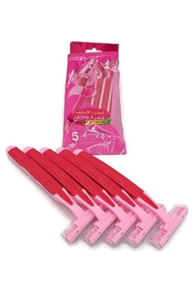 colier مجموعة شفرات حلاقة كولير للاستخدام مرة واحدة، مكونة من 5 قطع، وردي/أحمر