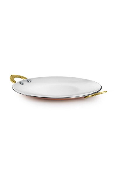 Chefline Double Wall Copper Tawa With Brass Handle, 85132C-DW