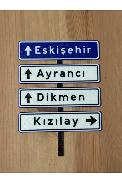 B2 Studio Ankara Kızılay Tabelası Buzdolabı Magneti – Eskişehir Ayrancı Dikmen Kızılay Yön Levhası Magnet