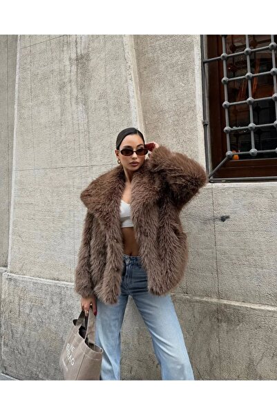 Queensland Non-Shedding Women's Fur Oversize Coat – Trendy Fashion, Comfortable Fit and Elegant Winter Coat
