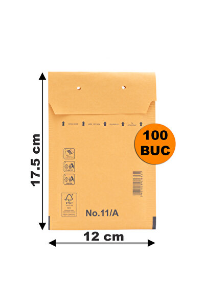 OEM Set of 100 Brown Shockproof Bubble Mailers A11, 120x175+50 mm, Self-Adhes...