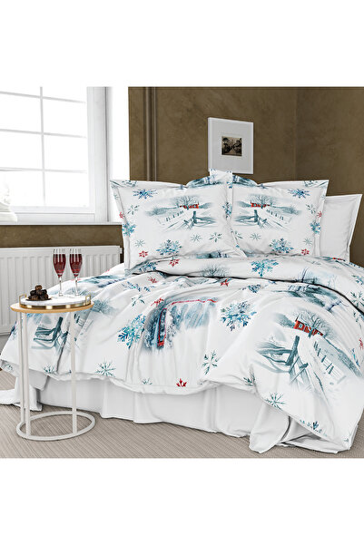 Evimemoda New Year Themed 3D 3D Double Duvet Cover Set