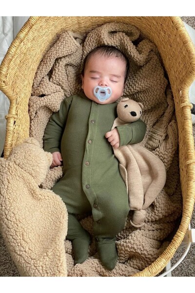 Lovedbaby Baby bodysuit made of 100% hypoallergenic cotton - GOTS certified, Forest, NB-12 months