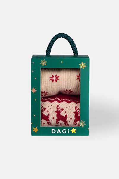 Dagi Women's 2-Piece Deer Patterned Socks