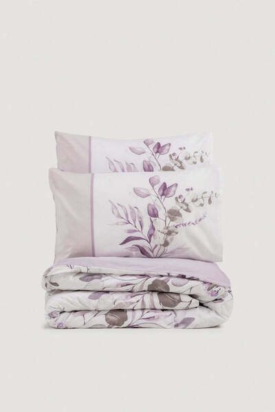 NADIA Lila Satin Bed Linen | Elegant Violet Cotton