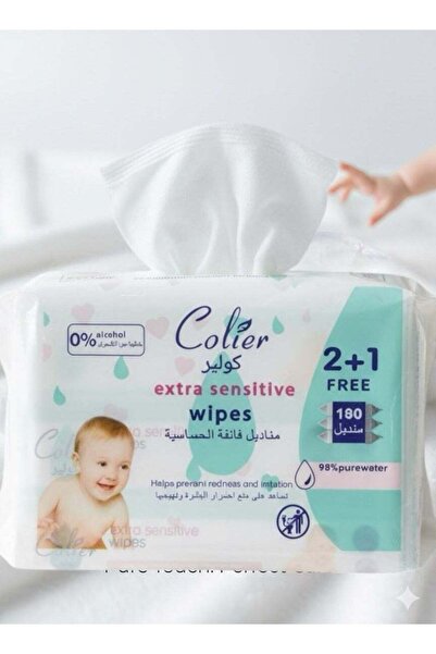 colier Collier Baby Wet Wipes 98% Pure Water Ultra Sensitive (180 wipes)