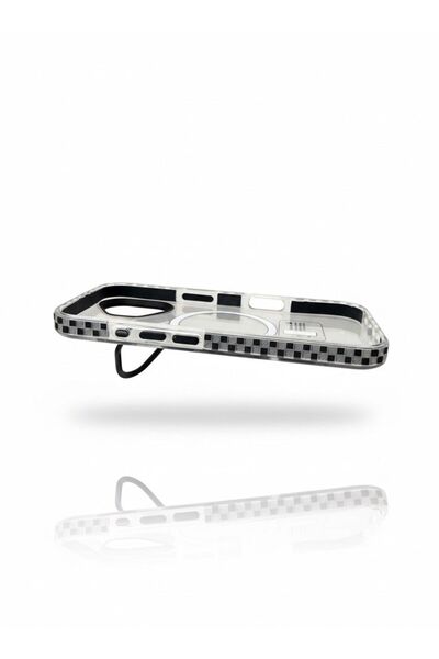 meax حافظة مغناطيسية شفافة لهاتف iPhone 16 - متوافقة مع Magsafe - مزودة بحامل...