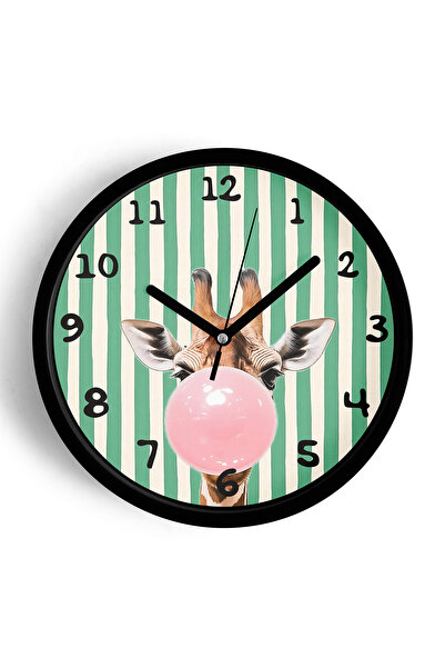 JHAAR Ceas de perete modern pentru camera copiilor cu design girafă - 35 cm -...