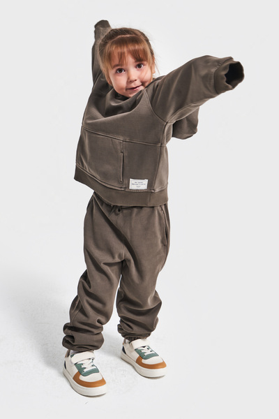 poozkids Hooded Unisex Basic Model Children's Tracksuit Set
