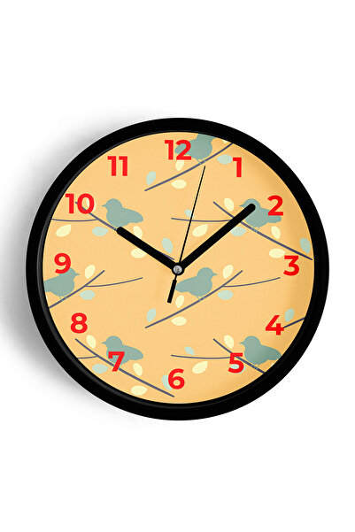 JHAAR Ceas de perete pentru camera copiilor cu siluetă de pasăre - 42 cm - Ca...