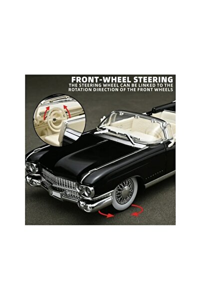 MASHASHOP Metal Model Car - Cadillac Eldorado Biarritz 1959 (1:24), 19 cm, Black