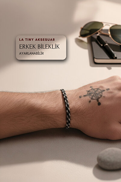 LA TINY AKSESUAR سوار رجالي أنيق ومتين، سوار بحبل المظلة، سوار باراكورد - 2 مم