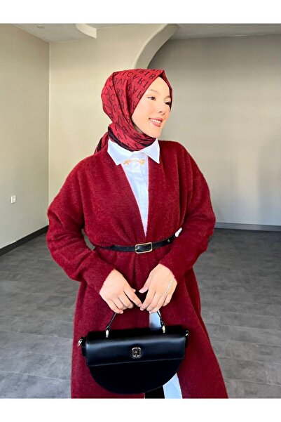 Queensland Women's Oversize Long Knit Cardigan with Belt Detail