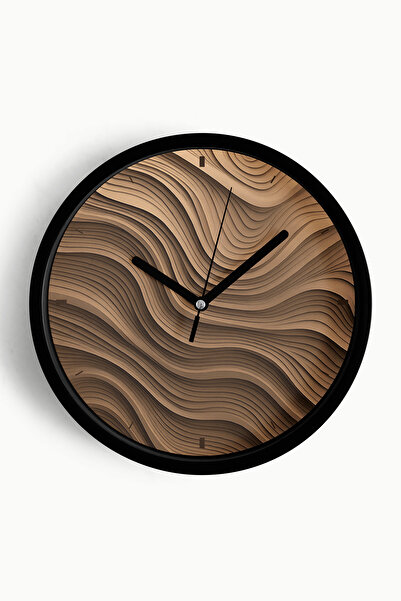 JHAAR Abstract - Ceas de perete modern boem - 30cm - Carcasă neagră cu sticlă...