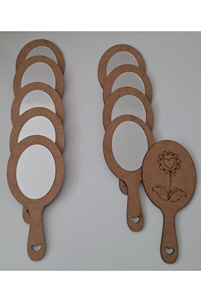 Ebrulisler 10Pcs Wooden Hand Mirror School Nursery Activity Activity Family Participation Painting