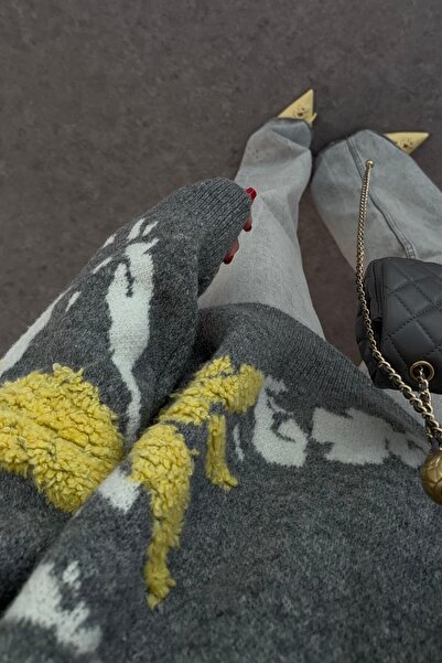 Suziş Patterned Circular Neck Standard Size Sweater 52120001