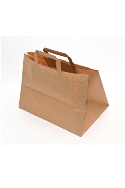 OEM Set of 250 Paper Bags 22x12x28 cm, Kraft, Flat Handle