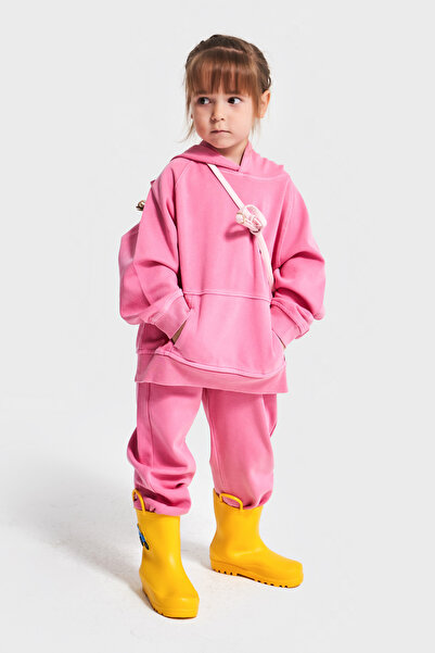 poozkids Hooded Unisex Basic Model Children's Tracksuit Set