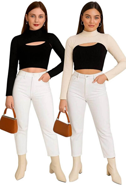 İSTANBULSTYLEMODA Μανίκια με κολάρο 2 τεμαχίων BYK090925