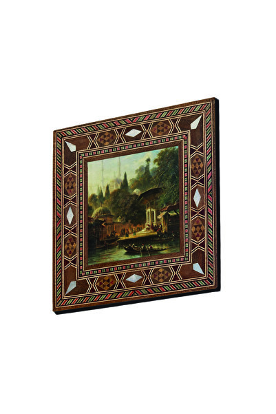 Sadrazam David Roberts – Eyüp Sultan Camii Tablosu Baskılı Görünümlü Ahşap Ma...