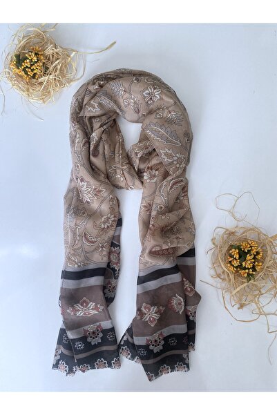 GOX Ethnic Floral Pattern Double Color Cotton Shawl